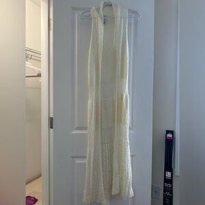 Francesca's Collections Ivory Knit Maxi Dress